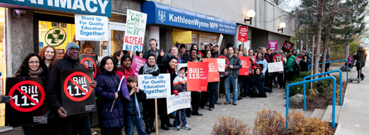 Photos and Video from Friday Rallies at Liberal MPP Constituency Offices – November 9, 2012