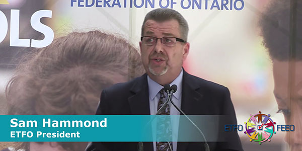 Sam Hammond: ETFO Media Statement on Work-to-Rule