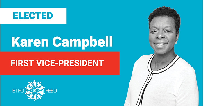 ETFO Annual Meeting 2019: Karen Campbell Re-Elected as ETFO First Vice-President
