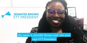 Screengrab of ETT President Jennifer Brown