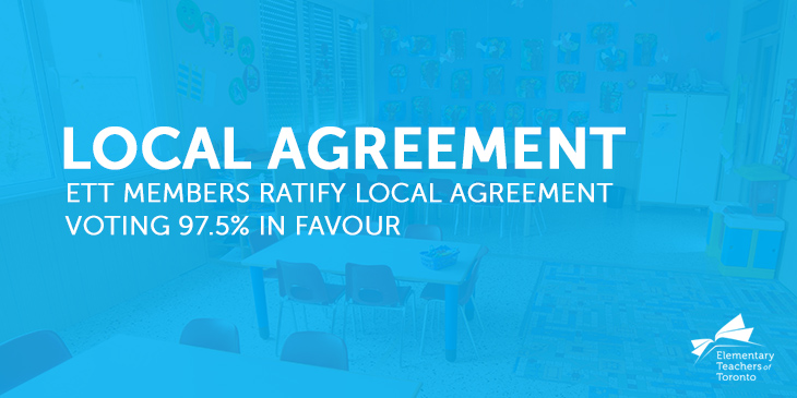 ETT Members Ratify Local Collective Agreement Voting 97.5% in Favour