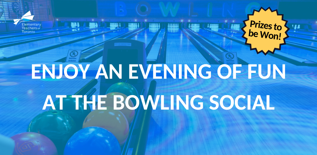 Bowling alley with a blue background
